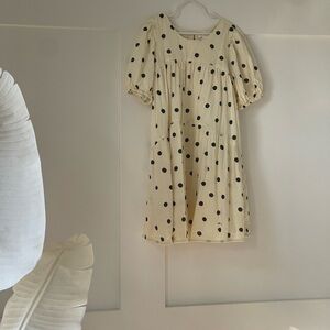 Cat & Jack Cream Dress with Black Polka Dots